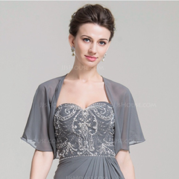 JJ’s House Dresses & Skirts - NWOT Royal Purple Short Sleeve Chiffon Shawl OS